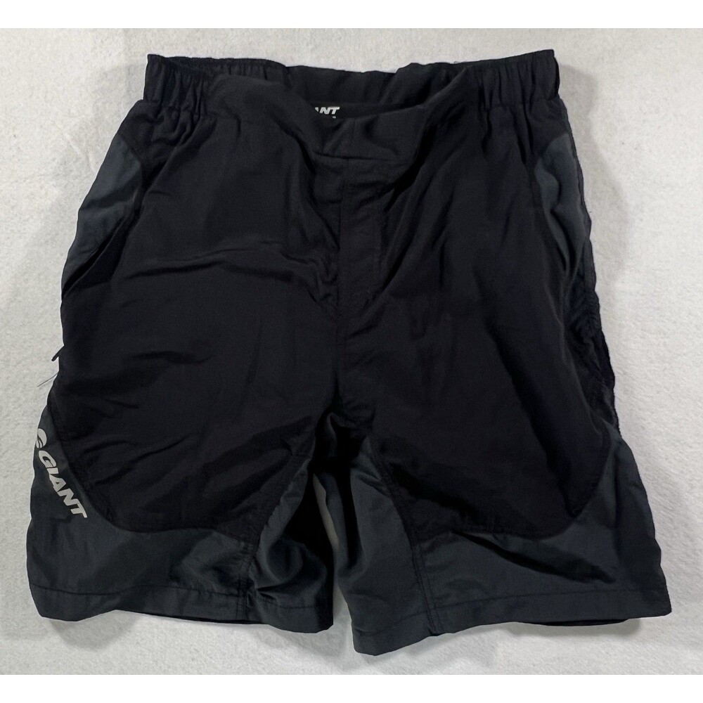 Giant Sport Men’s Baggy Black/Gray w/Padded Liner Cycling Shorts Size Large